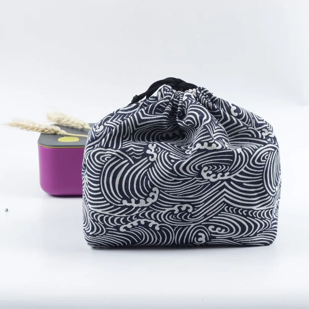 Portable Japanese-Style Lunch Box Bag Lunch Bag Takeout Meal Bag Picnic Bag School Leak-proof Fresh Keeping Food Storage Tote