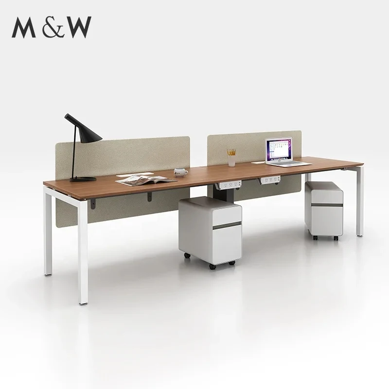 custom.Modern Design Metal Double Side Extendable Office Work Desk 2 Person Staff Workstation with Customized Size Commercia