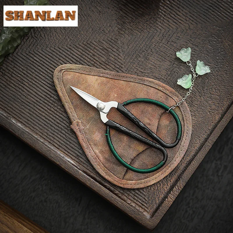 Vintage Plum Cut Stainless Steel Home Pendant Cut Window Cut Yarn Hand Tailor Cross Stitch Tea Bag Office Scissors Tea Ceremony