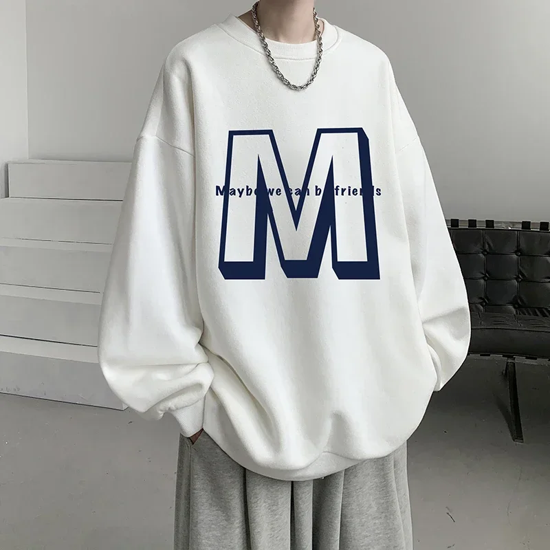 Men's Oversized Hoodie Autumn Letter Print Off White Hoodies Oversize for Men 5XL Unisex Casual Wear Hoody Male Sweatshirt