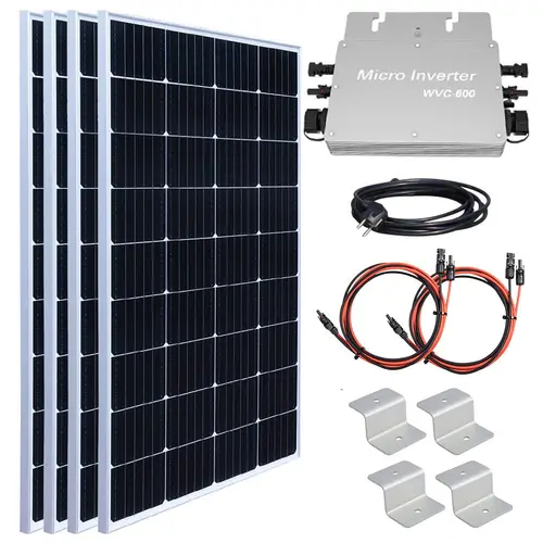 Boguang-バルコニー発電所キット,ソーラーパネル,300W, 600Wインバーター,家庭用防水ソーラーシステム,完全なキット,400W, 800W