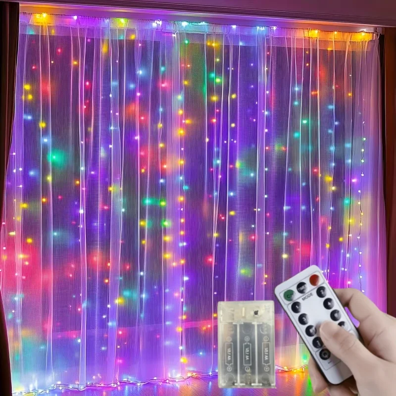 6/3 m batteriebetriebene LED-Lichterkette, USB-Lichterkette, Girlande für Neujahr, Hochzeit, Party, Weihnachten, Heimvorhang-Dekoration