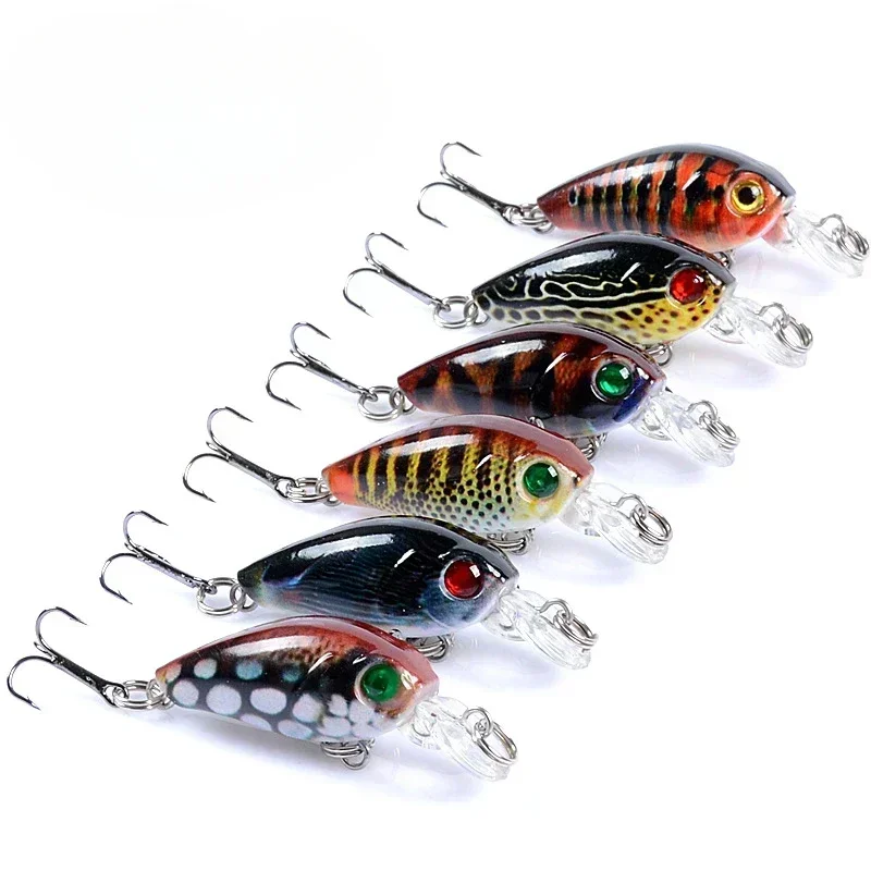 1pcs Luya Bait Mini Rock Little Fatty Micro Object 4.5CM/4G Slow Sinking Noise Plastic Fake Bait Perch Mandarin Fish Hard Bait