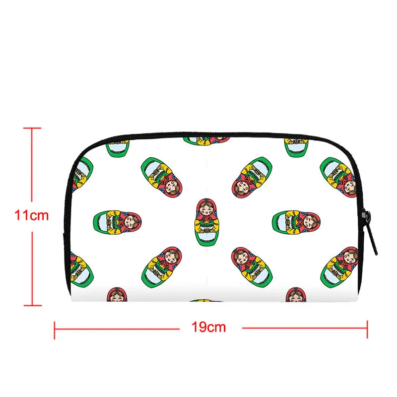 Matryoshka Doll Print Wallet Russian Dolls Purse Babushka Pattern Credit Card Holder Coin Money Bag Teenager Casual Long Wallets