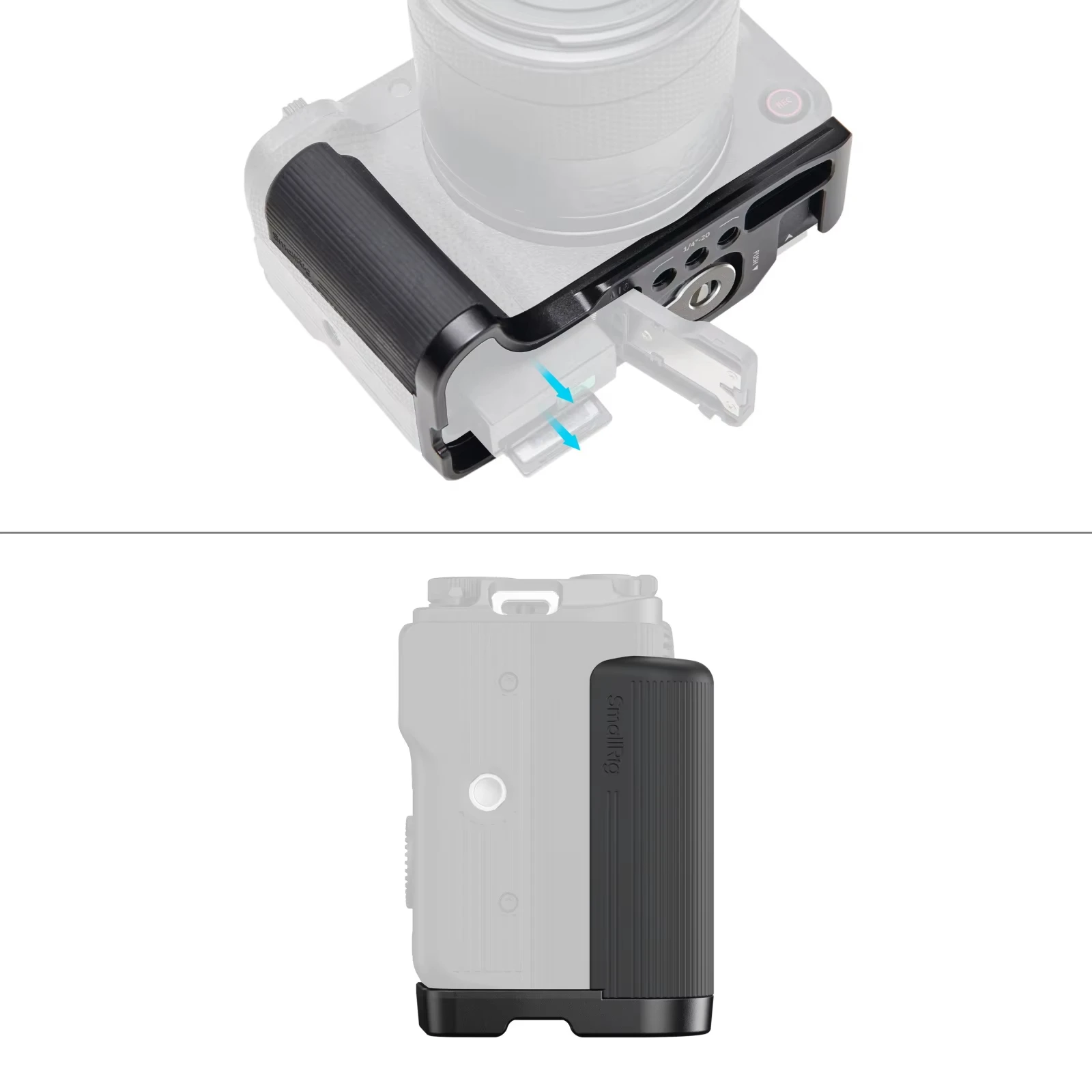 SmallRig カメラケージキット シリコンハンドル付き L字型グリップ