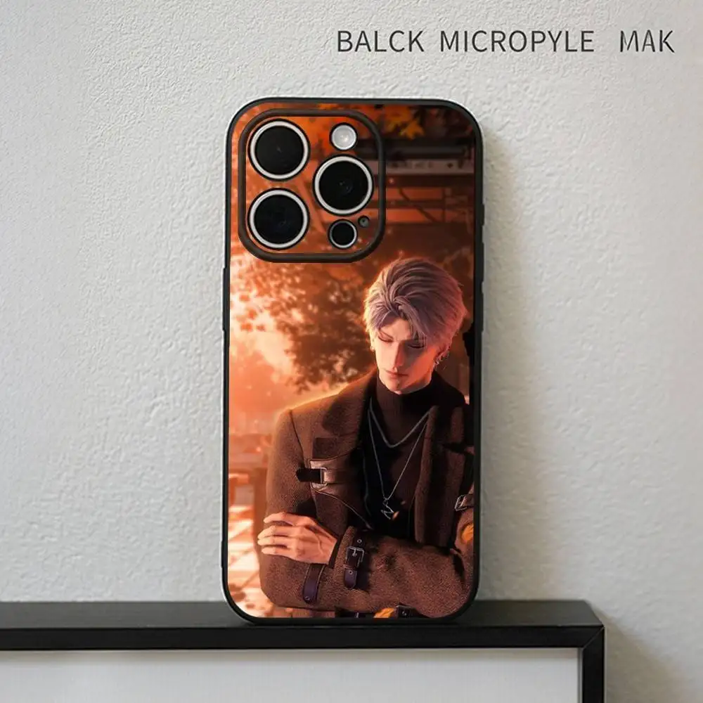 Etui na telefon Love Deepspac Rafayel do iPhone'a 17, 16, 15, 14, 13, 12, 11 Plus, Pro Max, miękka czarna obudowa