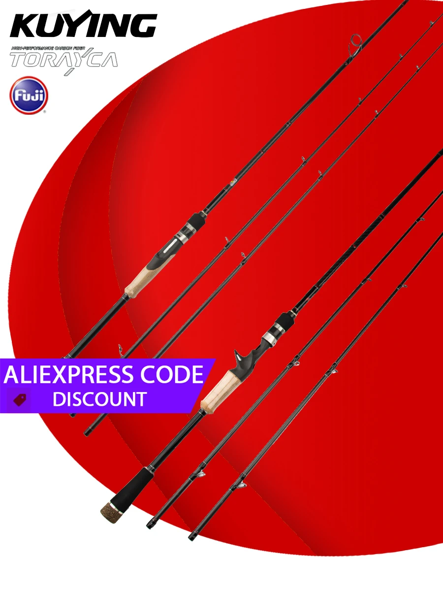 

KUYING TOURNAMENT GRADE 7' Двойные насадки M MH Рыболовная приманка Удочка Змеиная голова Рыбий кастинг Спиннинг Carbon FUJI Средний быстрый