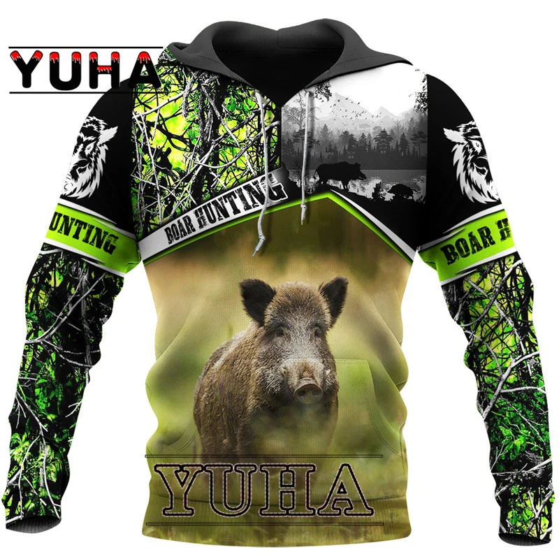 Newest Boar Hunter Animal Hunting Camo Tattoo 3DPrint Pullover Newfashion Streetwear Sweatshirts/Hoodies/Jacket