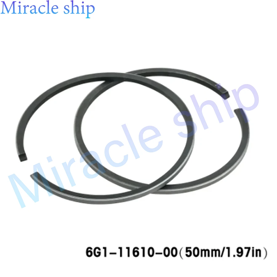 Outboard Motor Piston Ring Set STD 6G1-11610 For Yamaha 2 Stroke 6HP 8HP 4HP Diameter 50mm 6G1-11610-00 6G1-11610 6G111610