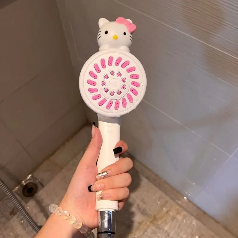 Hello Kitty animation peripheral cartoon Kawaii shower head bathroom cartoon handheld shower head home bath surprise gift