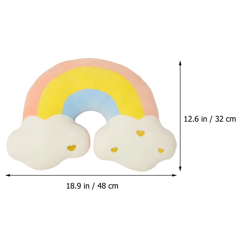 Cloud Rainbow Shaped Throw Pillow Cushion Home Adornment Plush Pillows Colorful Decorative