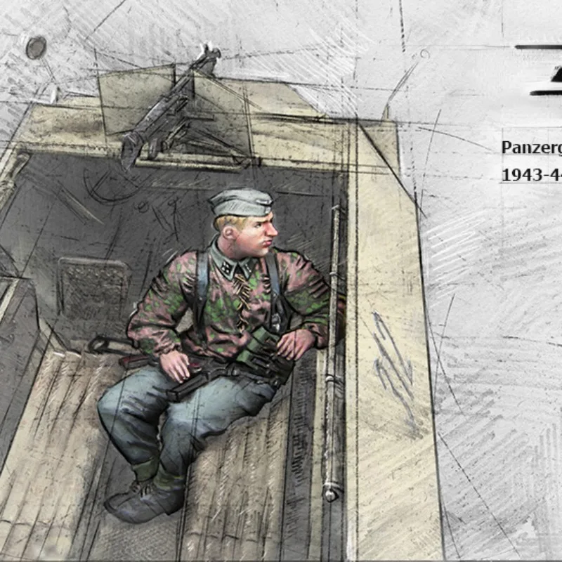 装甲車の樹脂フィギュアキット,ミニチュア兵士,組み立てられていない,完全なおもちゃ,1/35スケール,1136-4スケール