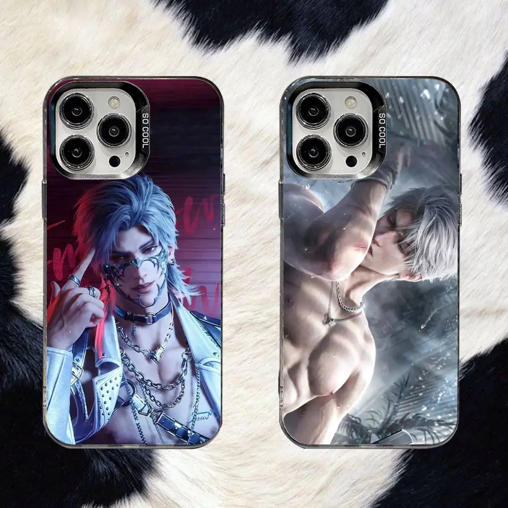 

Love And Deepspace Sylus Phone Case For iPhone 16,15,14,13,12,11,8,7,Pro,Max,Plus,Mini,XS,SE Anti Fall Black Matte Hard