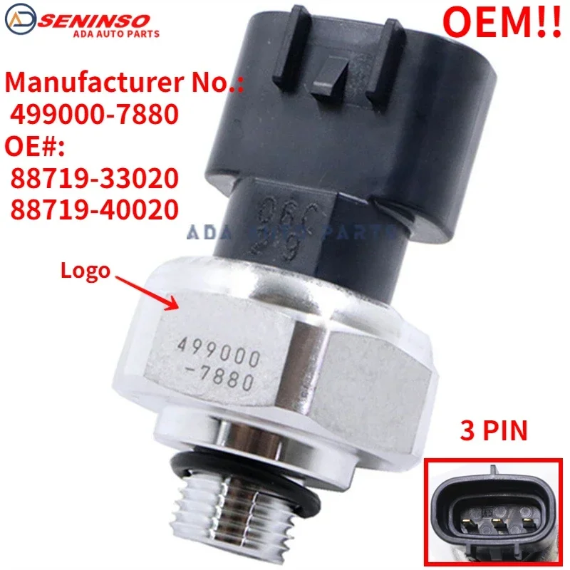 Original New 499000-7880 88719-33020 88719 33020 A/C Pressure Switch Sensor For Corolla For Lexus ES GS IS LS NX Car Sensors