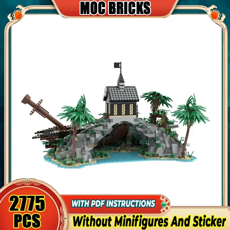 

Street View Model Moc Building Bricks Dominica Pirate Beach Technology Modular Blocks Gifts Christmas Toys DIY Sets Assembly