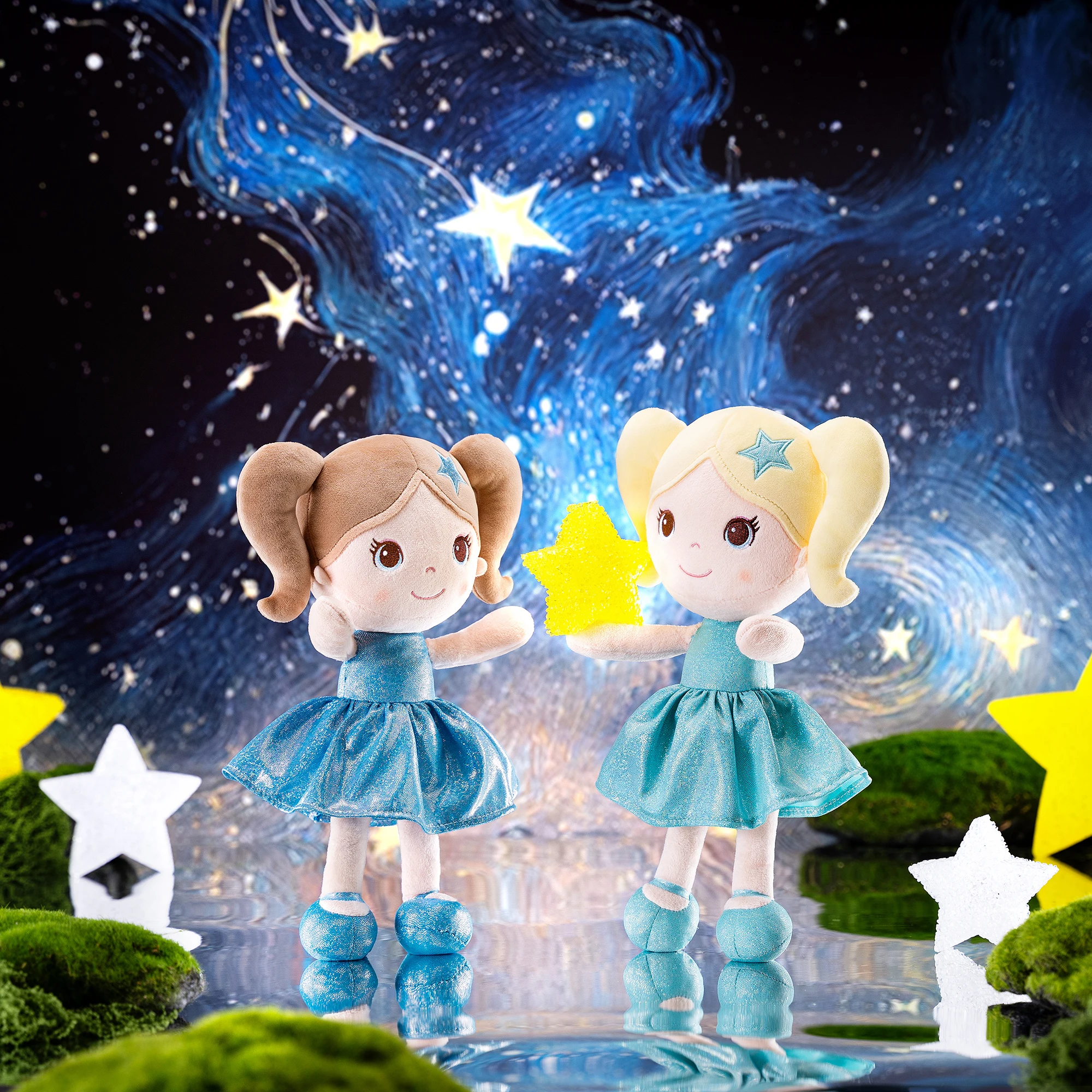 Персонализированная кукла Gloveleya с вашим именем, кукла серии Tina Star, рождественские плюшевые игрушки, подарок 30 см для малышей, младенцев