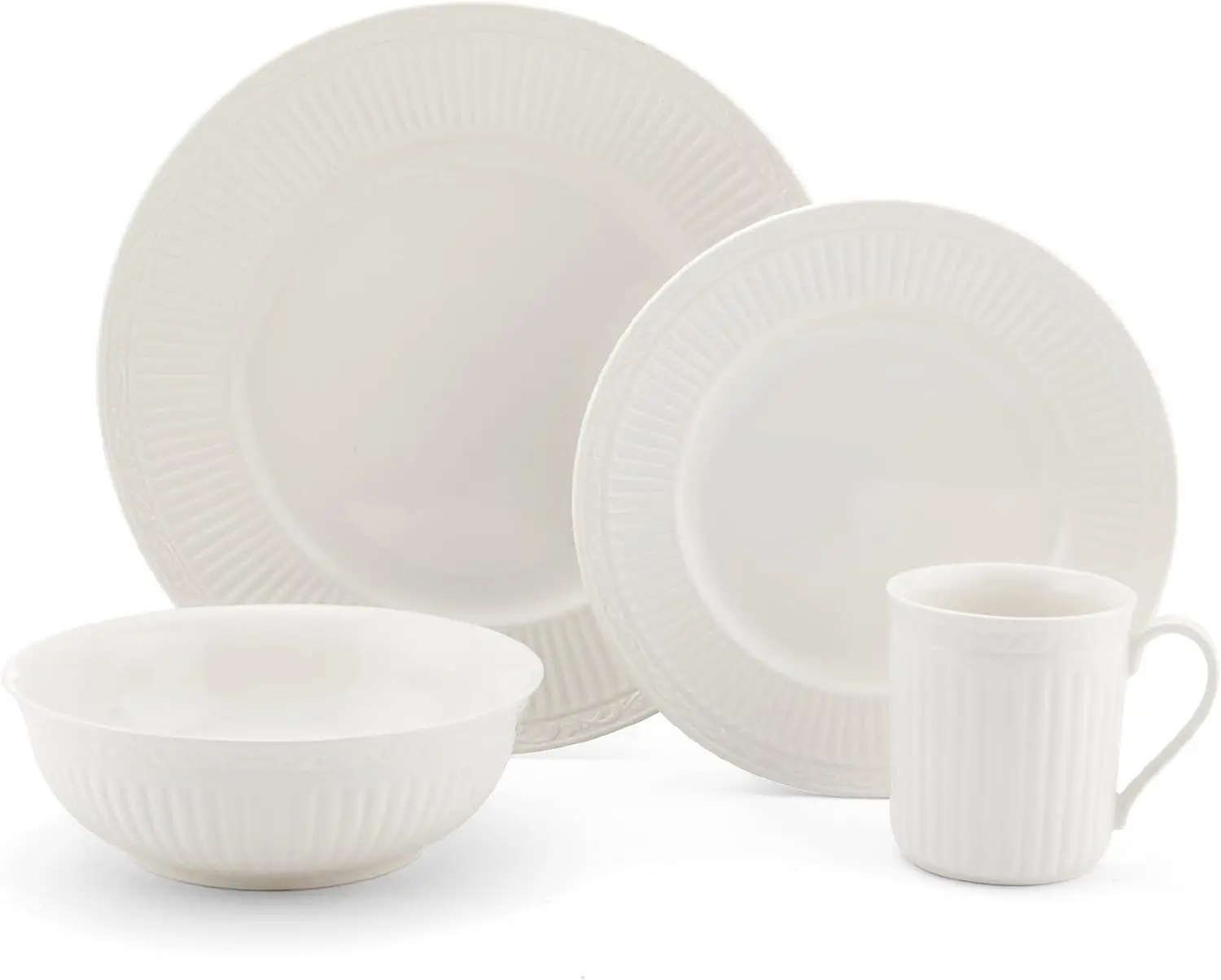 Italian Countryside 16-Piece Dinnerware Set, Service for 4, Ivory