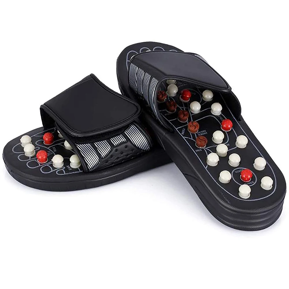 Feet Massage Slippers Foot Reflexology Acupuncture Therapy Walk Stone Shoes Acupuncture Cobblestone Massager Sandal