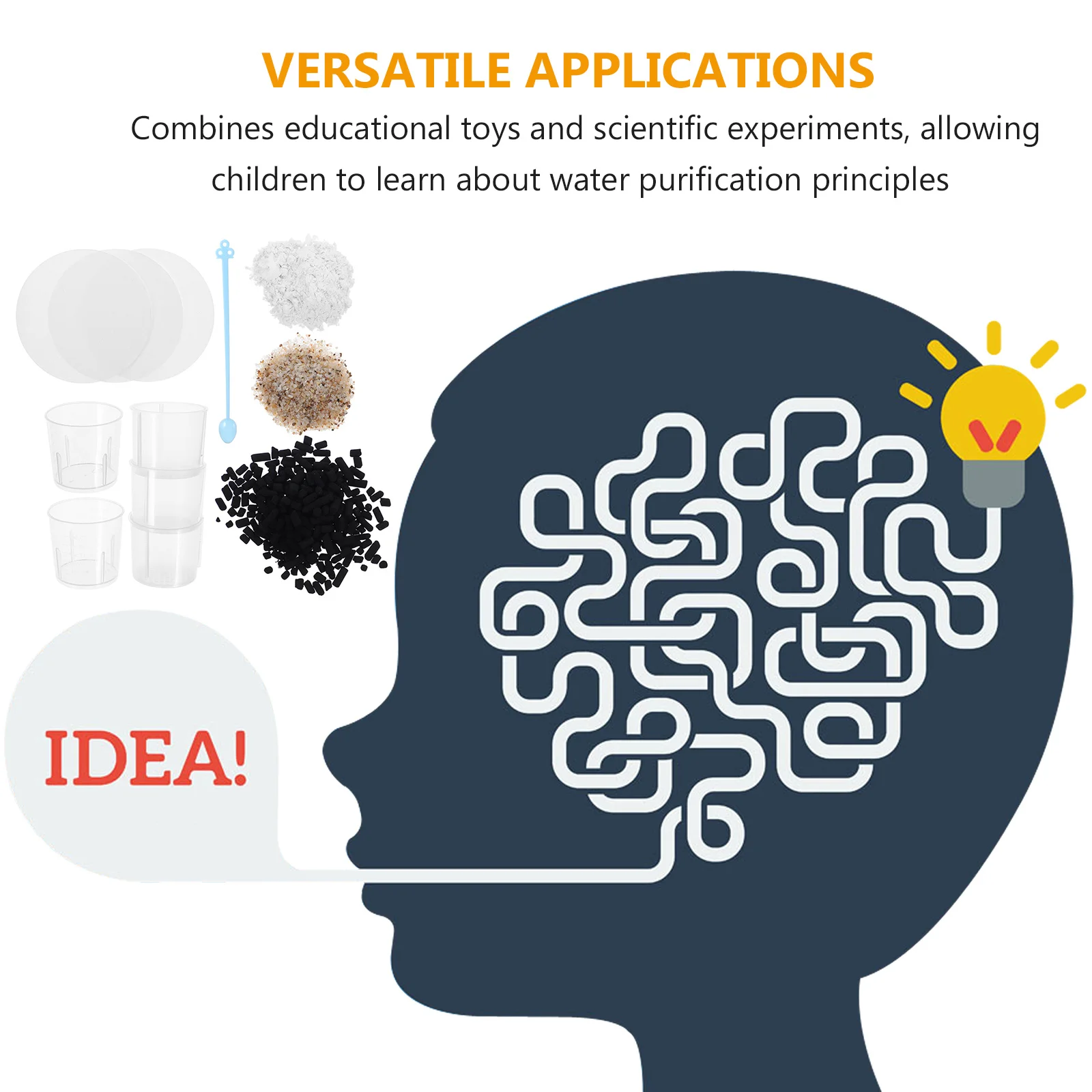 1Set Stem Water Filtration System for Kids Water Purification Kit Educational DIY Science Experiment for Kindergarten Home