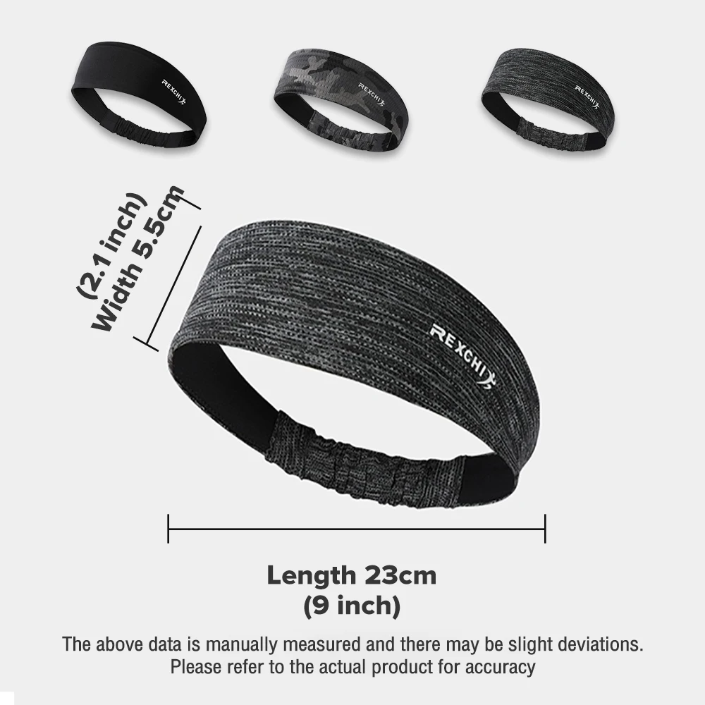 Sports Headbands Turban for Men Fitness Yoga Workout Sweatband Non-Slip Moisture Wicking Running Cycling Aerobics Hairband【1PC】