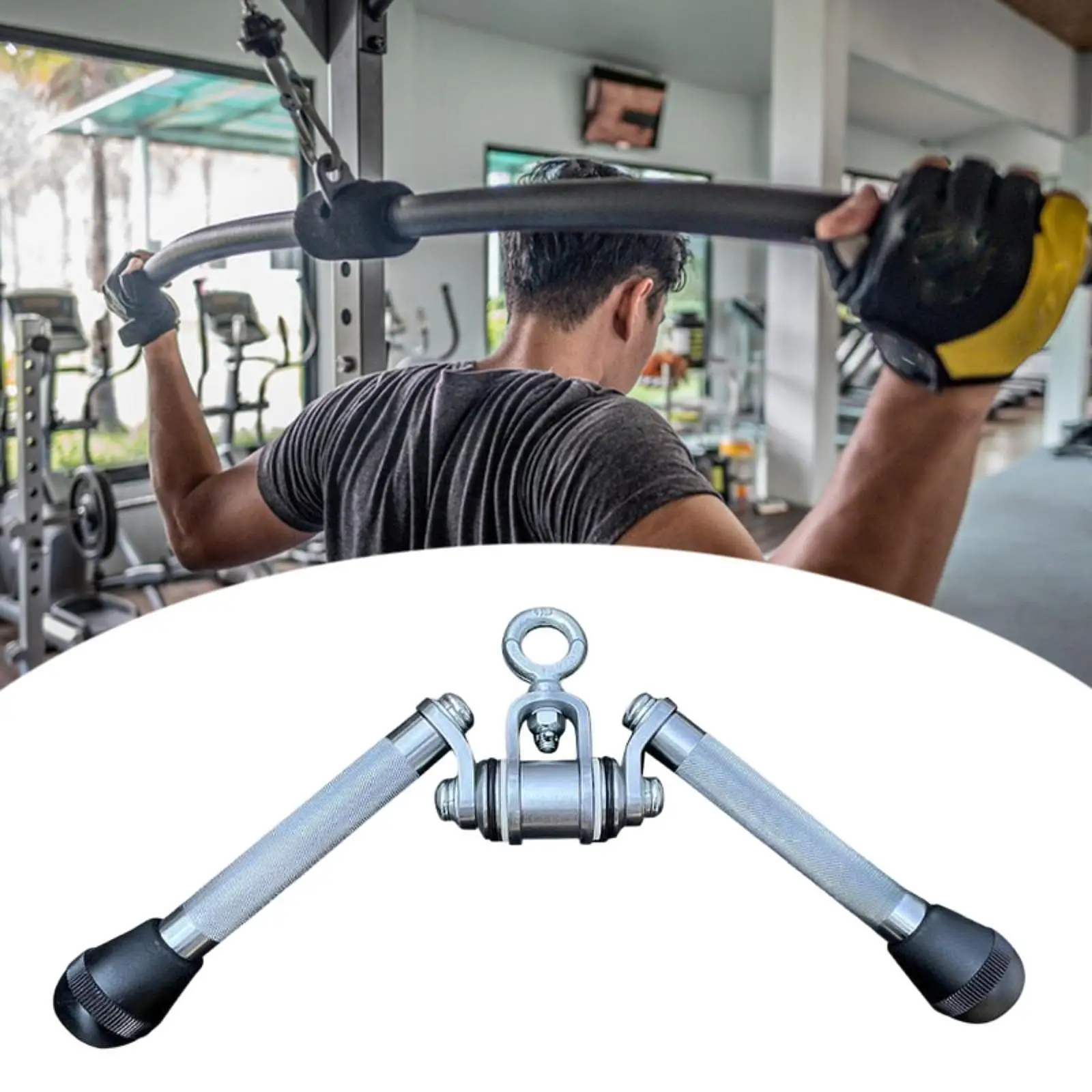 

Tricep Press Down Bar Sturdy Steel Versatile LAT Pulldown Bar with Non Slip Grip for Gym Bodybuilding Strength Training Workout