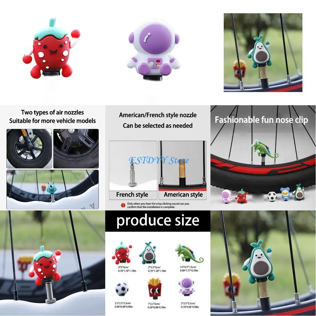 

G6DE Tire Valves Protectors with Smooth Surfaces Easy Installation For Motorcycles