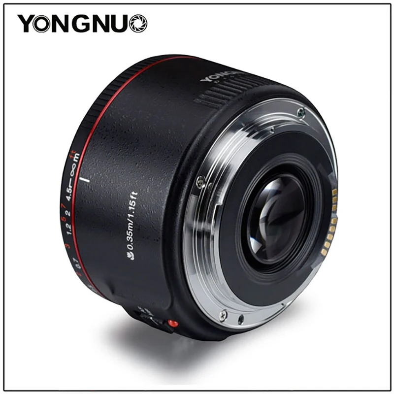 YONGNUO YN50mm F1.8 II عدسة الكاميرا فتحة كبيرة AF 50 مللي متر القياسية رئيس عدسة التركيز التلقائي EF حامل معدني لكاميرا كانون DSLR