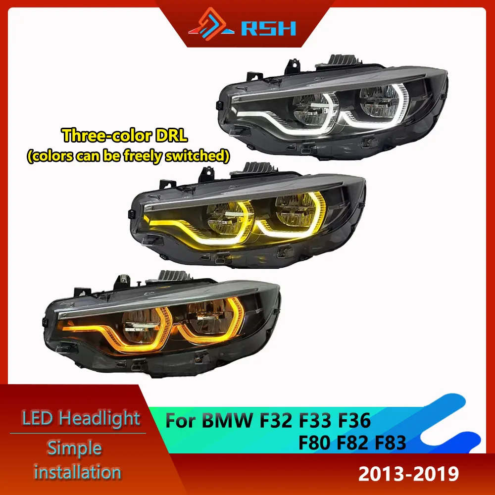 

Автомобильные трехцветные фары DRL для BMW серии 4 F32 F33 F36 F80 F82 F83 M4 430i 435i 440i Передняя лампа указателей поворота в сборе