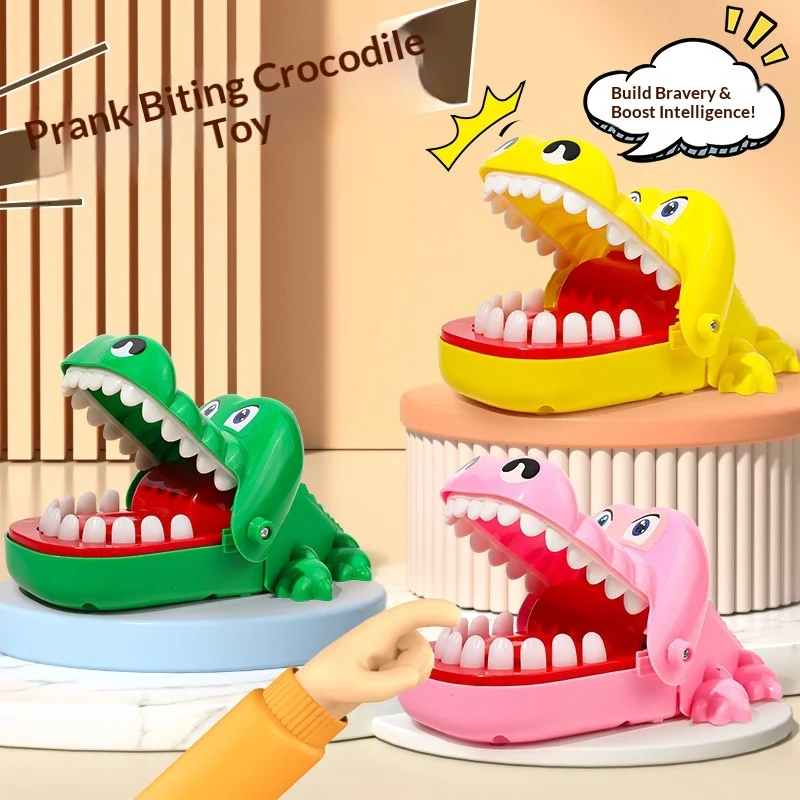 

Tricking and Stress-Relieving Toy, Finger-Biting Big Mouth Crocodile, Creative Interactive Toy Gift