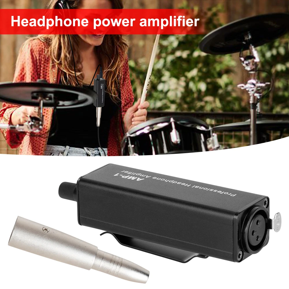 Portable headphone amplifier converter 3.5MM to XLR audio passive direct amplifier AMP-1 live monitoring headphone power Amplifi