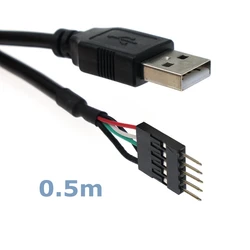 30cm USB 2.0 Male to 5Pin Male USB Connector PCB Motherboard Cable USB Shielding Cable 5-pin DuPont 2.54 Computer Case Cable