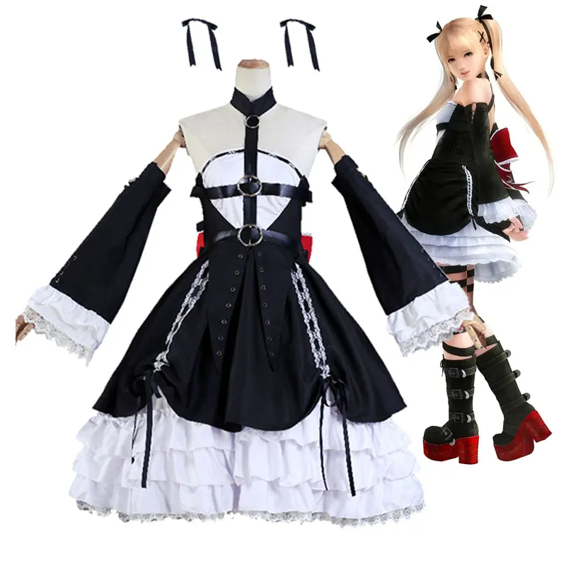 

Dead or Alive Costumes Marie Rose Cosplay Dresses Wigs Gothic Lolita Outfits Halloween Carnival Party Maid Costume