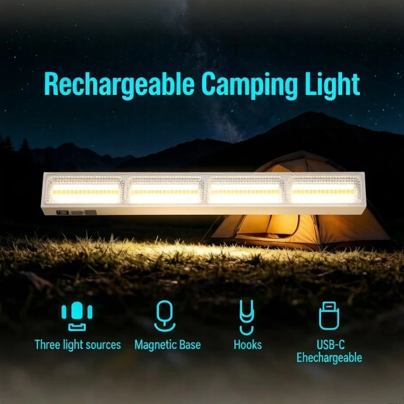 

7500mAh Rechargeable Magnetic Work Light Portable LED Floodlight with Hook IP54 Waterproof Emergency Flashlight for Power Outage