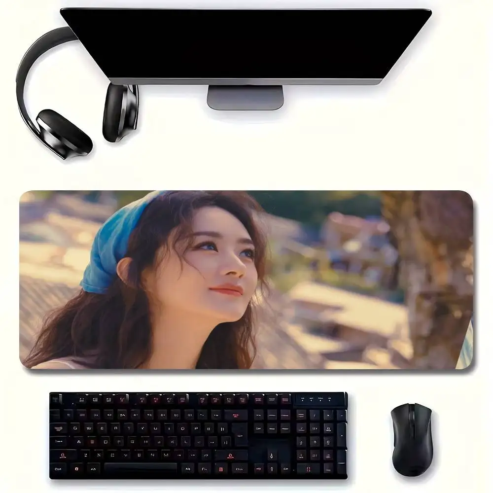 Celebrity Zhao Liying Mousepad Non-slip Suitable For Office Computers Laptops E-sports Game Desk Mats XXL Keyboard