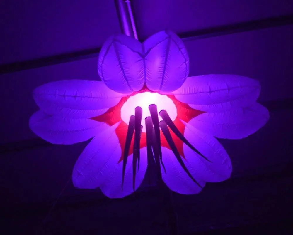 Inflatable Flower Hanging Decorations, Giant Inflatable Flower with Remote Controller and Inner Air Blower for Event/Party