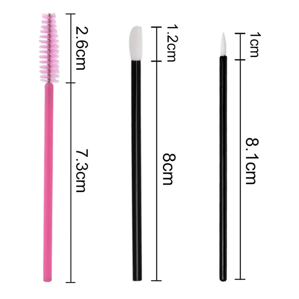 Veel 150 stuks wegwerp lippenborstel extensions make-up tool mascara lipmasker balsem applicators, draagbaar