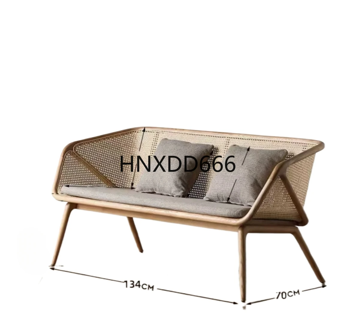 

living room home solid wood back sofa decoração Nordic medieval casual rattan sofa room decor