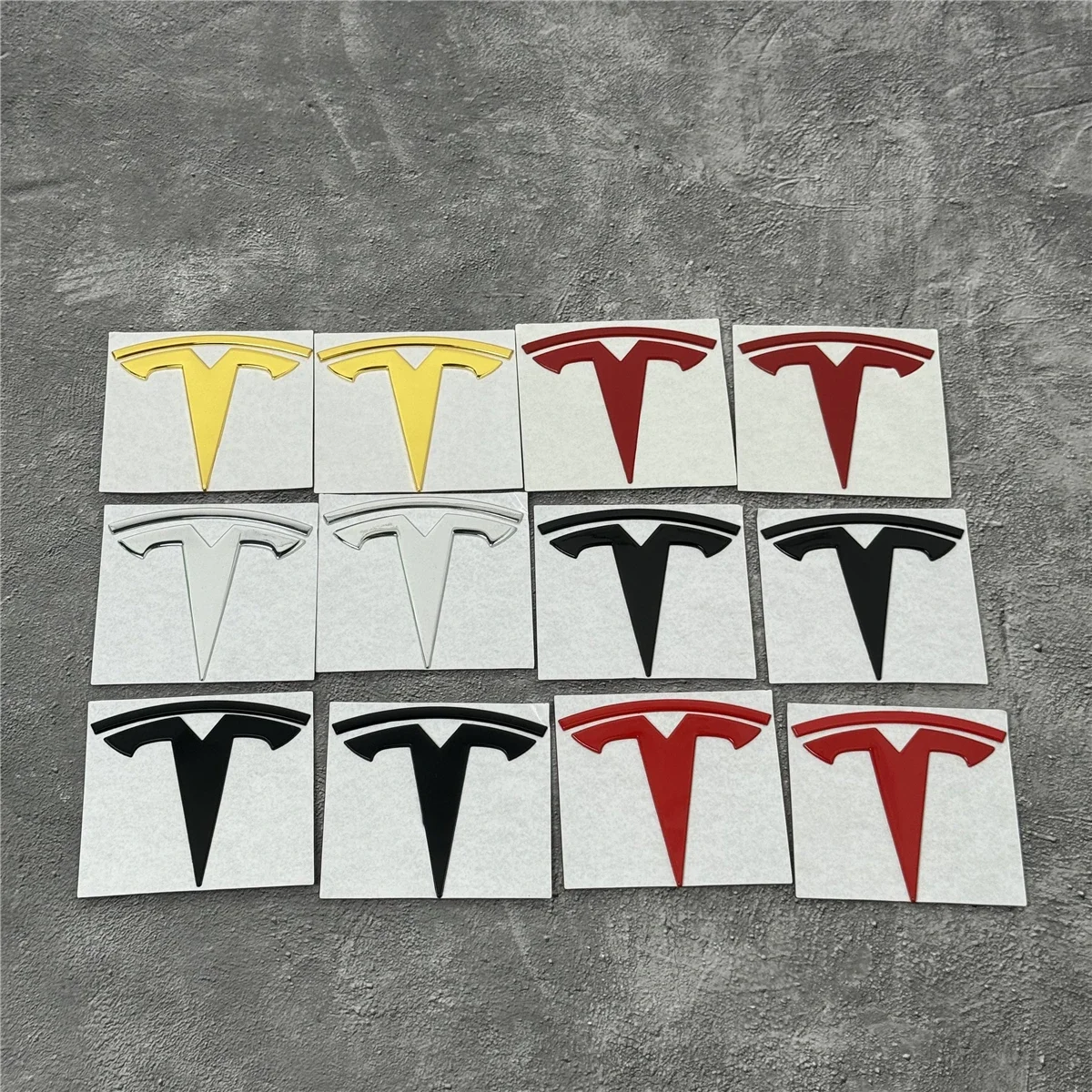 Tesla Car Front Emblem Rear Trunk Emblem Sticke for Model 3 Mode Y metal logo replacement rear and rear logos blackening