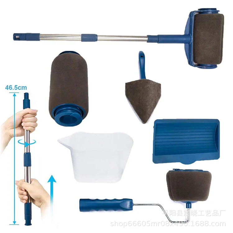 

Seamless Sponge Roller Brush, 5 in 1 Multi-Purpose Paint Brush Set for Walls Furniture DIY