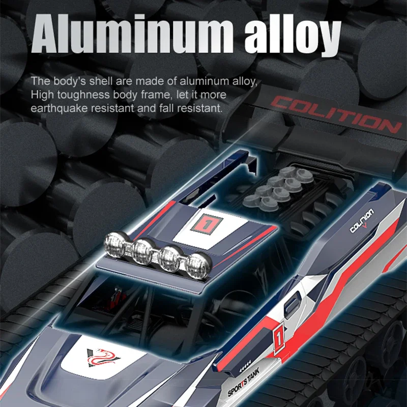 1: 12 Alloy Model RC Tank (armored Vehicle) Electric Remote Control High-speed Drift Crawler-type Vehicle Boys for Kids Car Toys