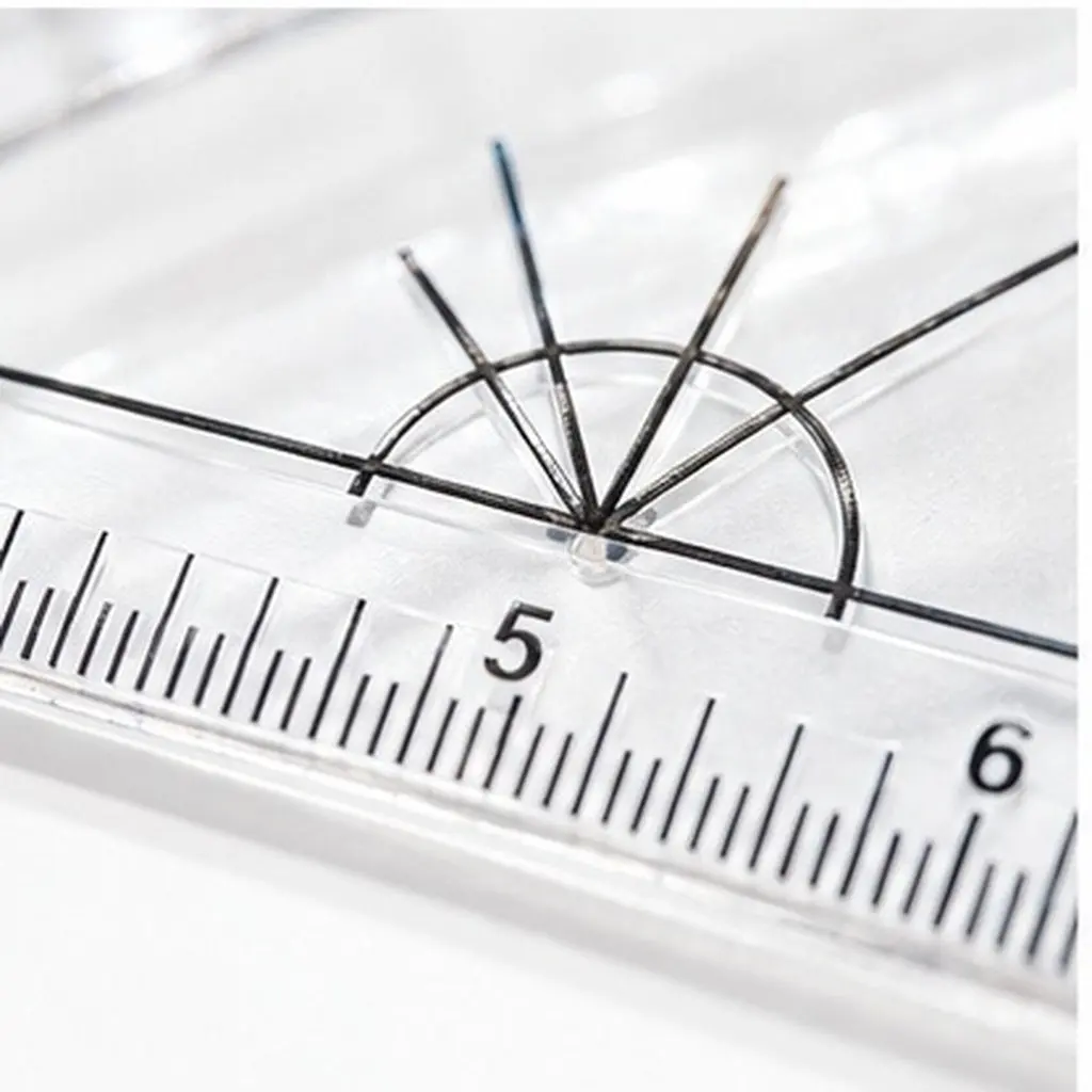 5Pcs Accurate Scale Plastic Half Circle Protractor 180 Degrees Math Angle Tool for Students Teachers Drafting Studio Home Office