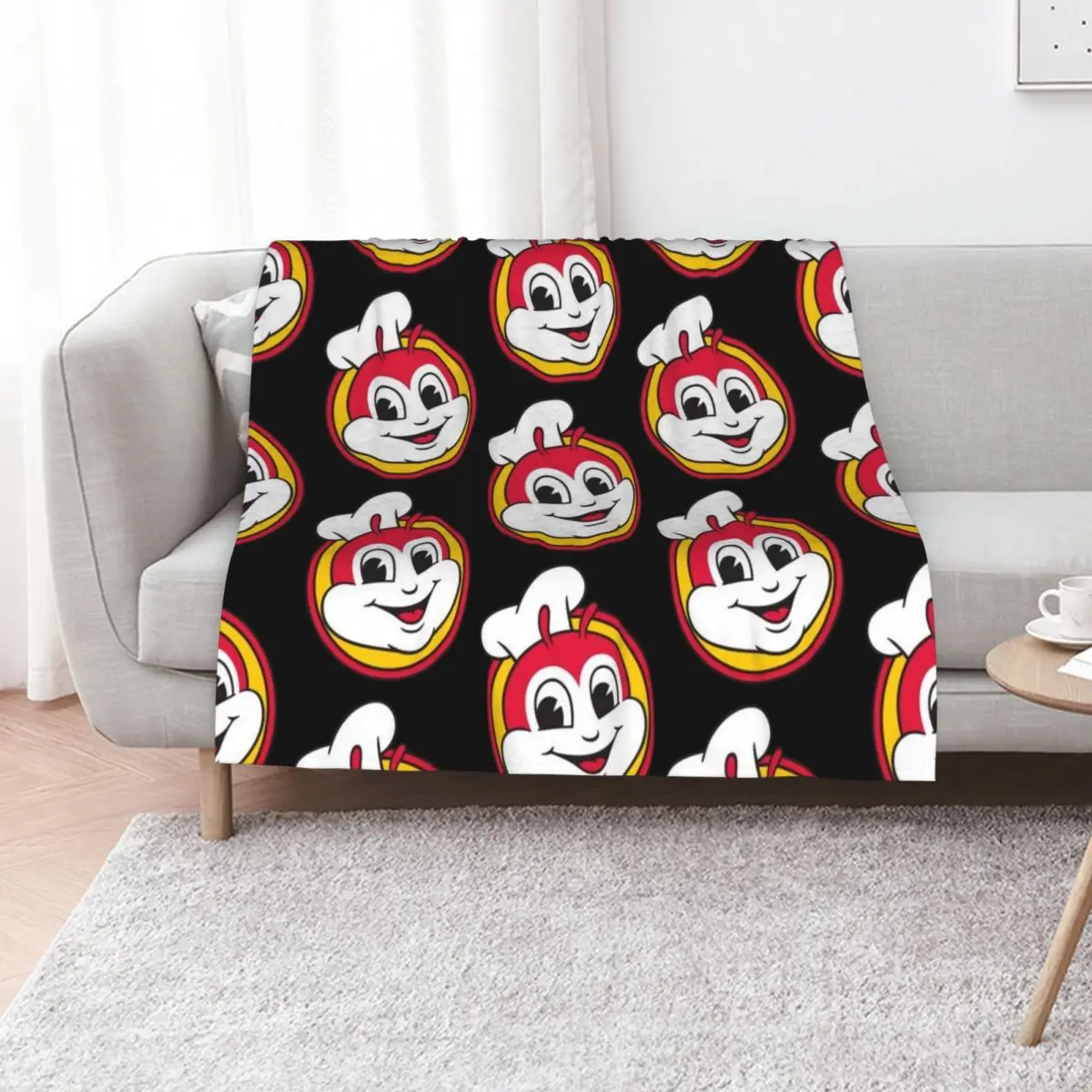 Jollibee Throw Blanket Shaggy Furrys Bed covers Plush Luxury Polar Blankets