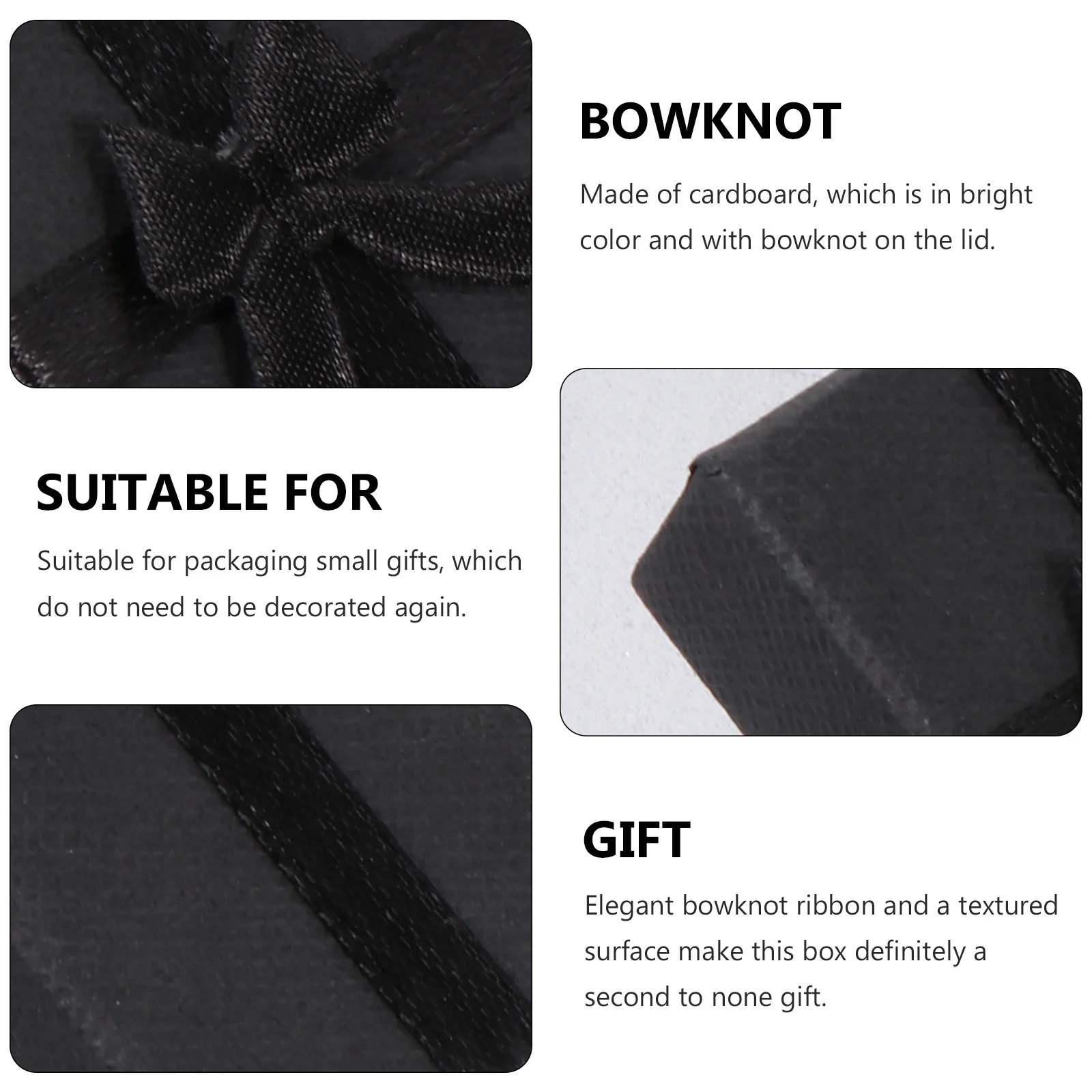 

6 Pcs Gift Boxes Jewelry Valentine Present Bowknot Pink Lids Elegant Ribbon Textured Kids Birthday Weddings Bridal Showers