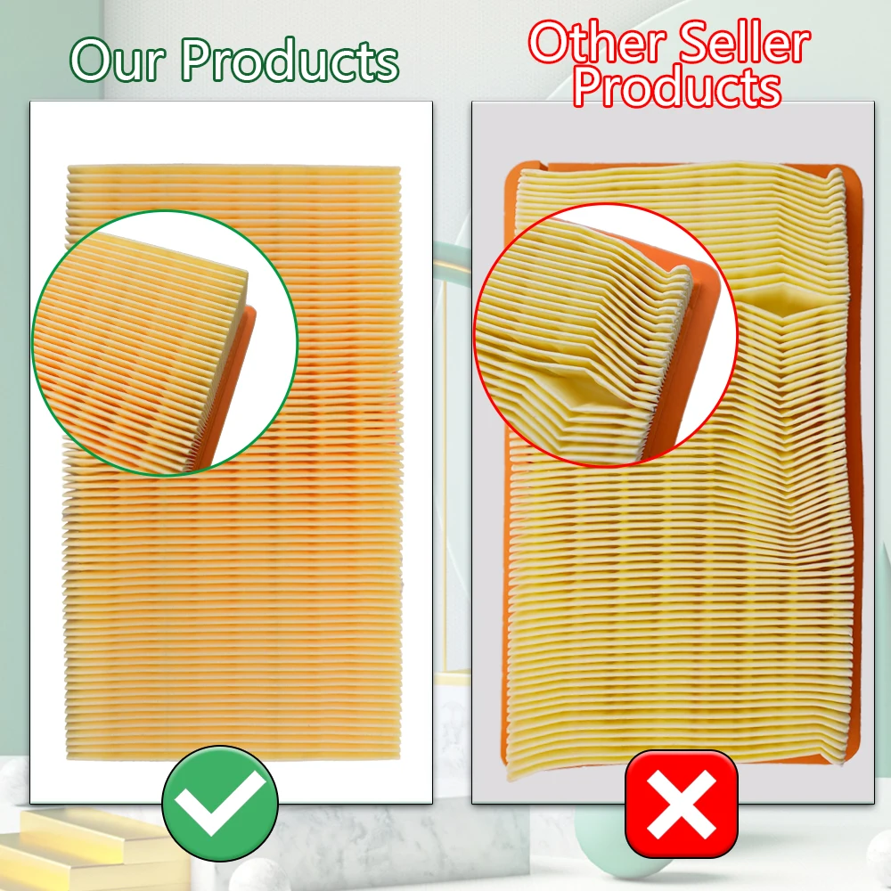 Flat Hepa Filter Compatible with Karcher NT25 NT35/1 Eco NT 360 NT 361 NT 45/1 55/1 NT 611 ECO Bosch GAS 35 M AFC Vacuum Cleaner