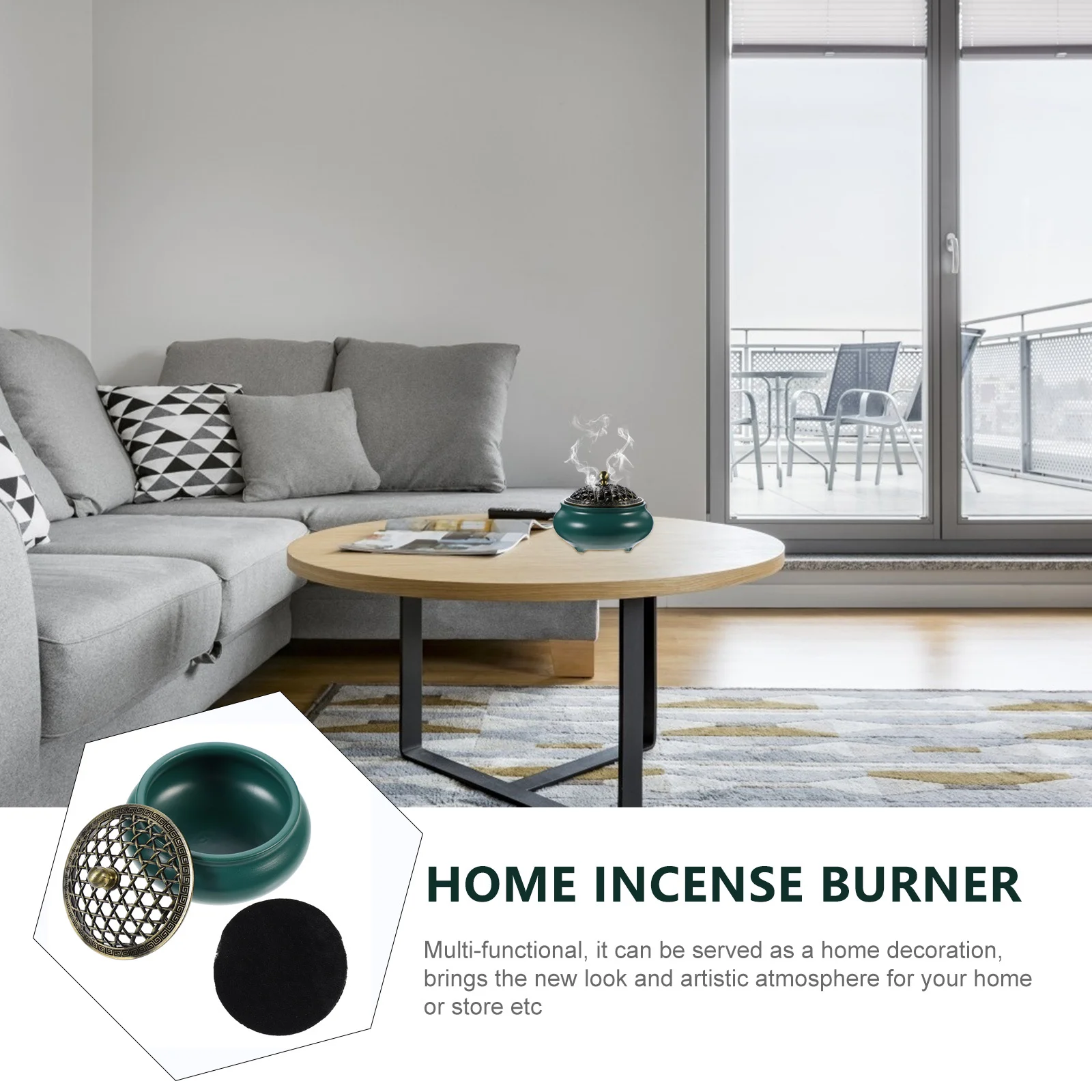 

1Pcs Ceramic Incense Burner Creative Home Aromatherapy Holder Decoration Desktop Incense Censer Office Use Censer Decor