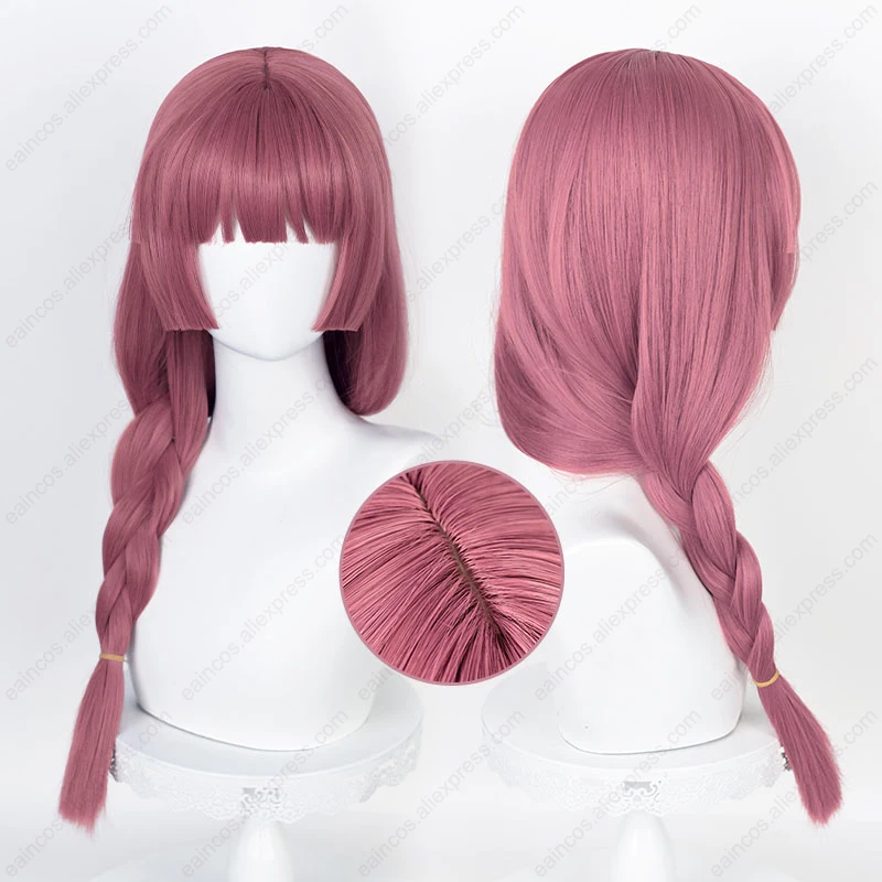 Anime Hiroi Kikuri Cosplay Wig 65cm Long Rose Pink Braid Wigs Heat Resistant Hair Halloween Party Wigs