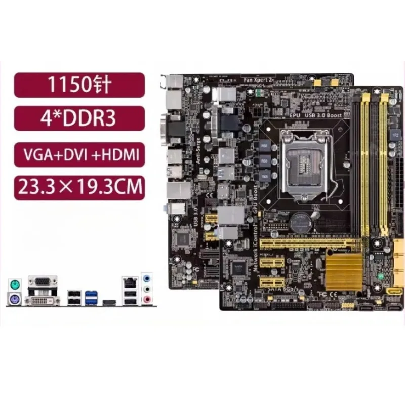 Peças para ASUS ASUS B85M-G PLUS placa principal de desktop 1155 pinos Quad channel DDR3