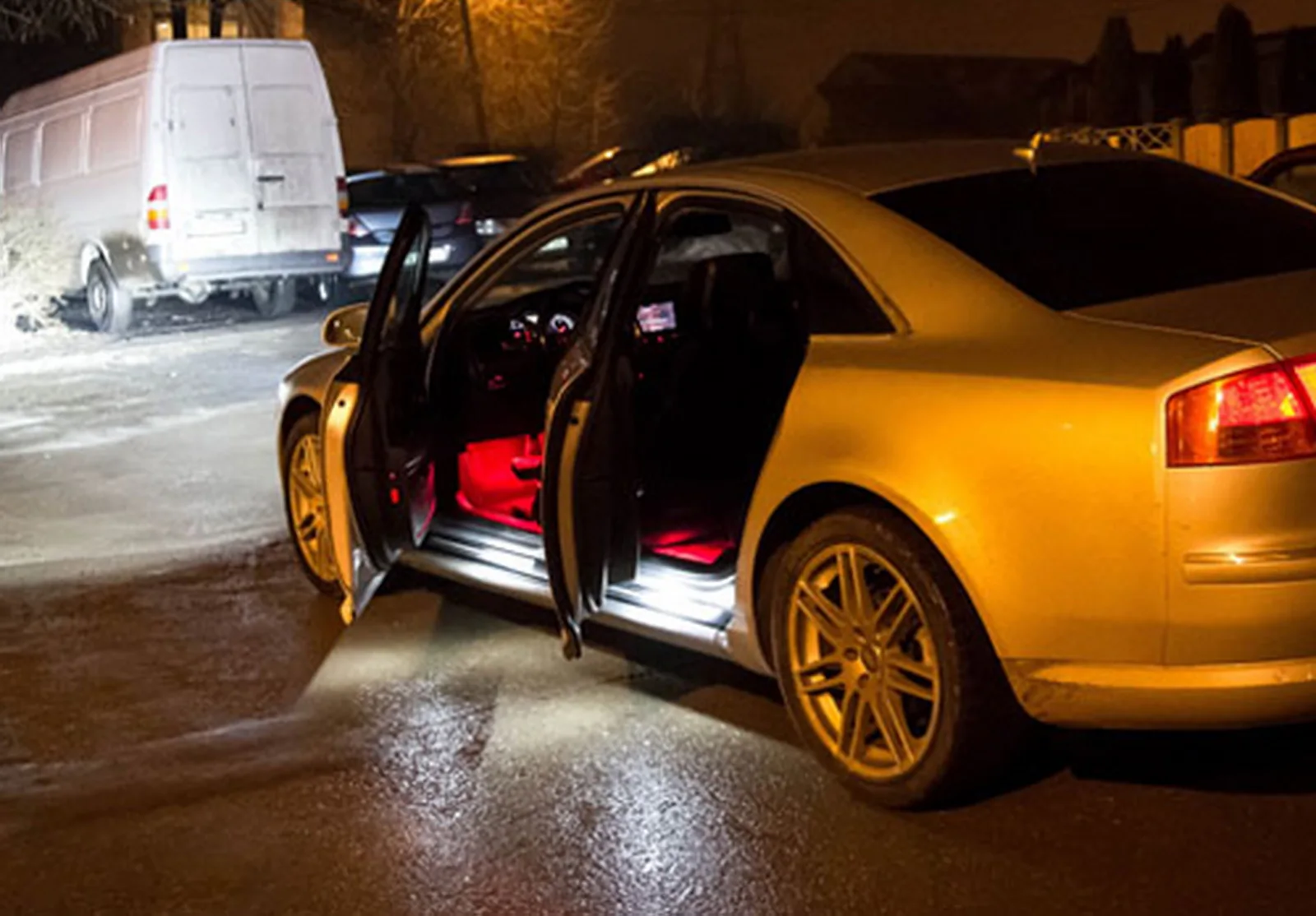 ANGRONG 2x White Car Trunk Light LED Door Courtesy Light Lamps For Audi A2/A3/A4/S4/RS4/A5/A6/RS6/A8/Q5/Q7/TT/R8