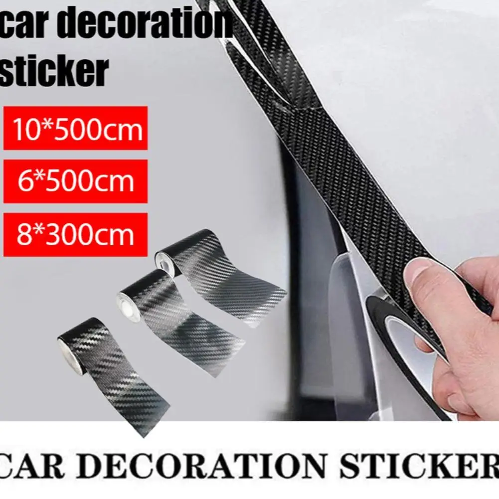 3D Carbon Fiber Vinyl Car Stickers Anti Scratch Tape MTB Road Bike Frame Protection Film Auto Door Sill Bumper Side Mirror Wrap