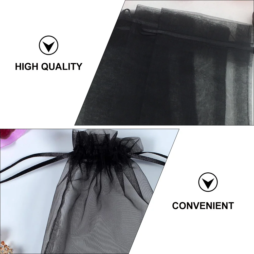 

100pcs Jewelry Pouch Lightweight Drawstring Bag Portable Storage For Gift Candy Goody Gauze Pouch Party Favor Organizer